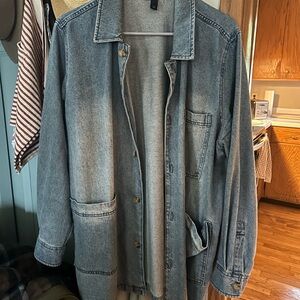 Denim Button-Up Chore Jacket